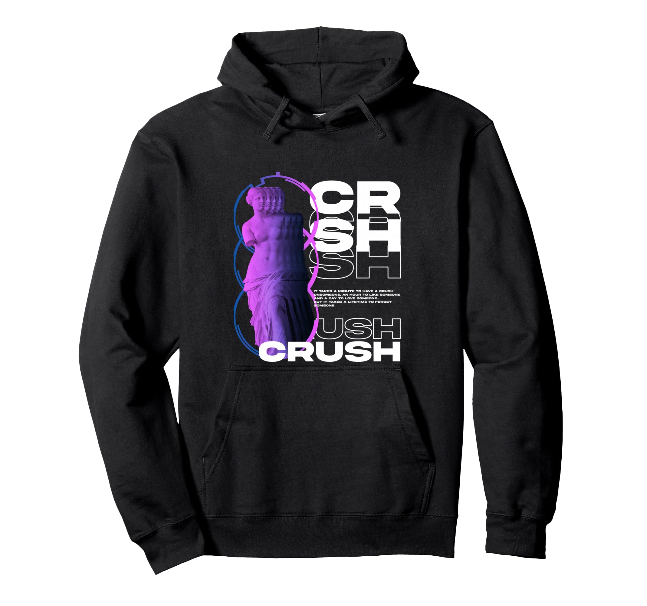 Crush Greek Sculpture Aesthetic Edgy Hoodie - Graphic Print for Adults - T-Shirt, Sweatshirt, Hoodie