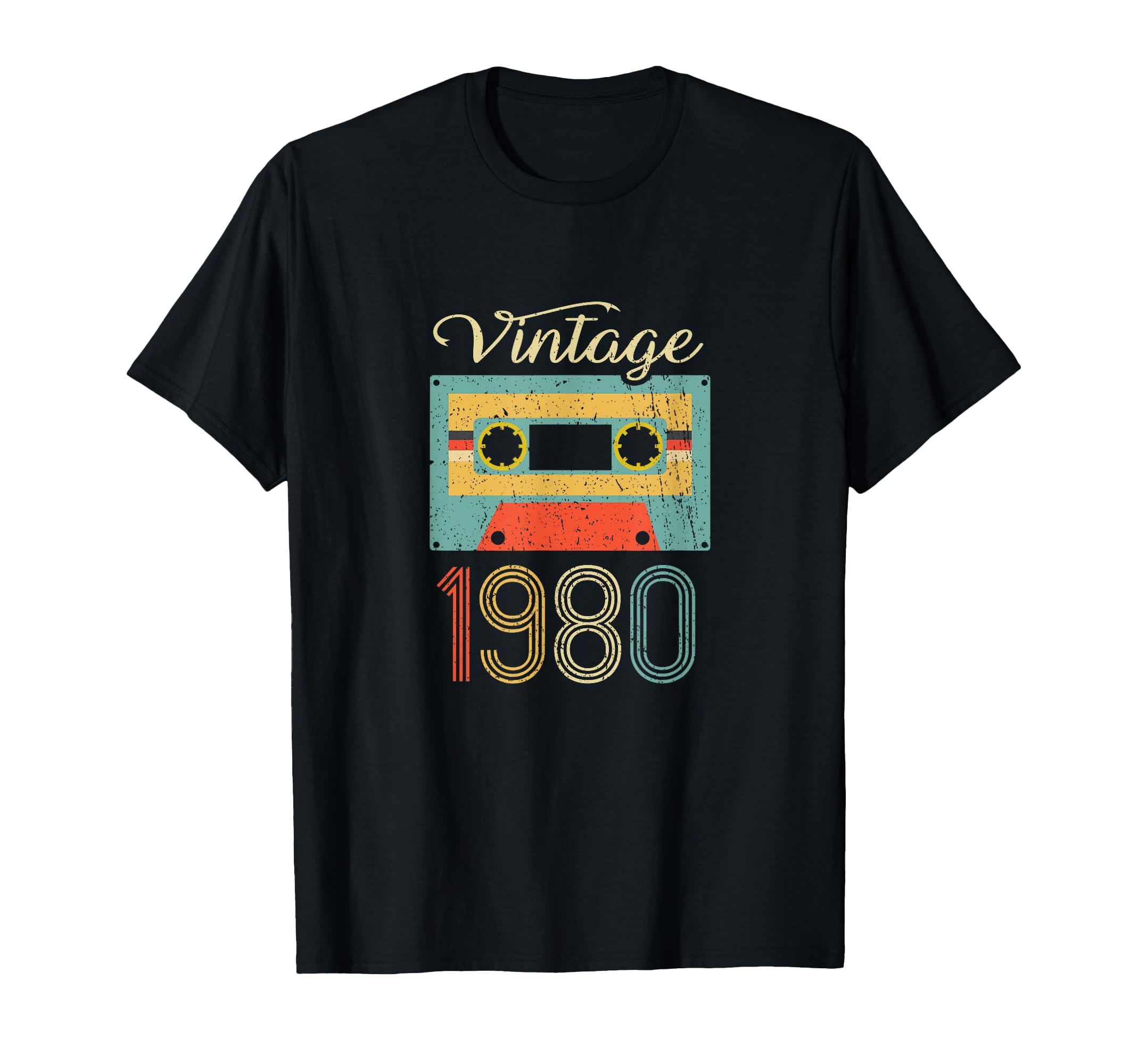1980 42Nd Birthday Cassette Tape T-Shirt - Minimalist Print Unisex - T-Shirt, Sweatshirt, Hoodie