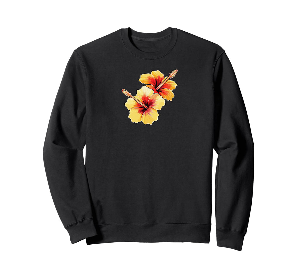 Hibiscus Flower Aesthetic Sweatshirt - Unique Graphic for Adults - T-Shirt, Sweatshirt, Hoodie