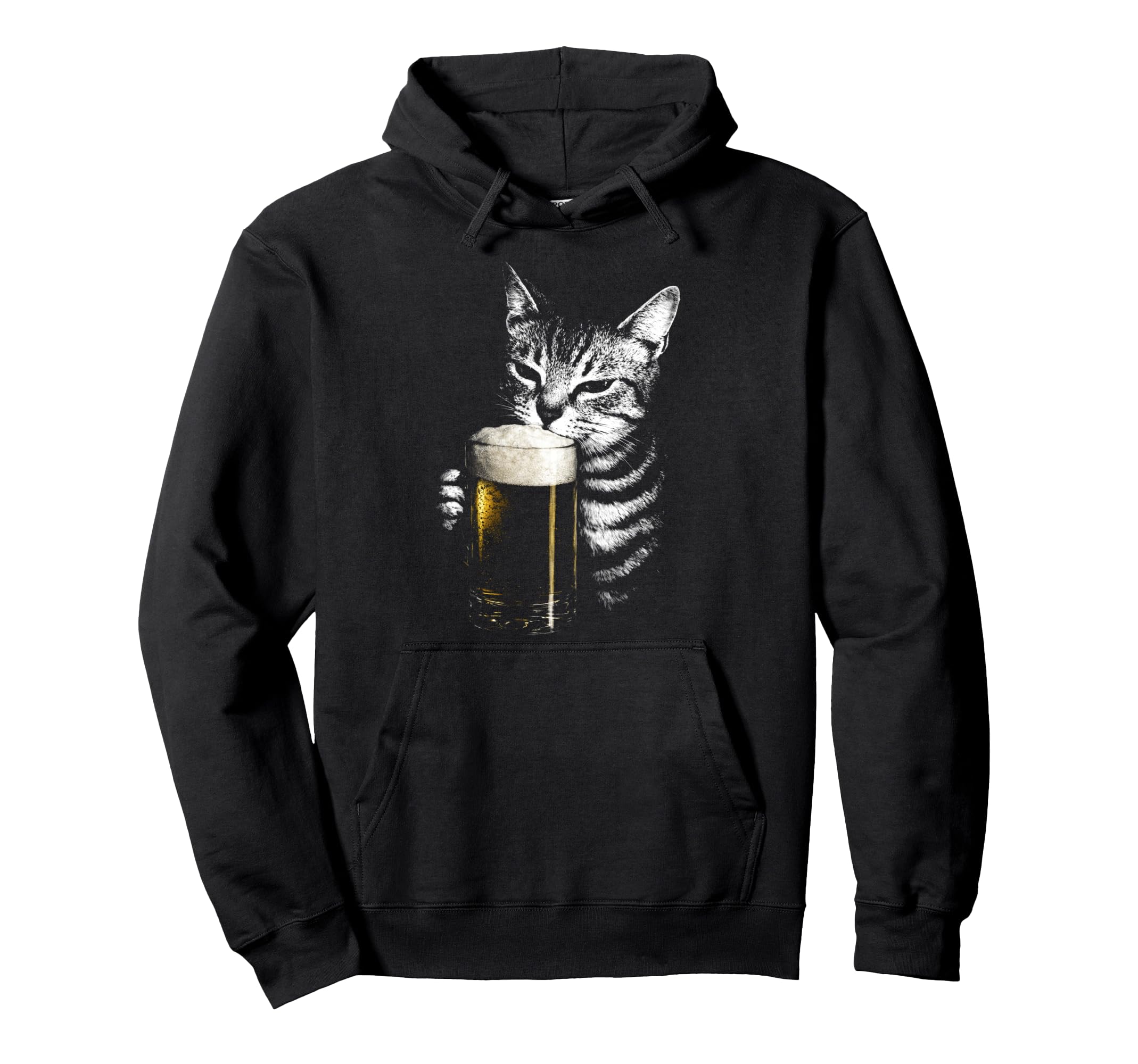 Cat Beer Y2K 90S Funny Cat Beer Animal Hoodie - Trendy Graphic Men Women - T-Shirt, Sweatshirt, Hoodie