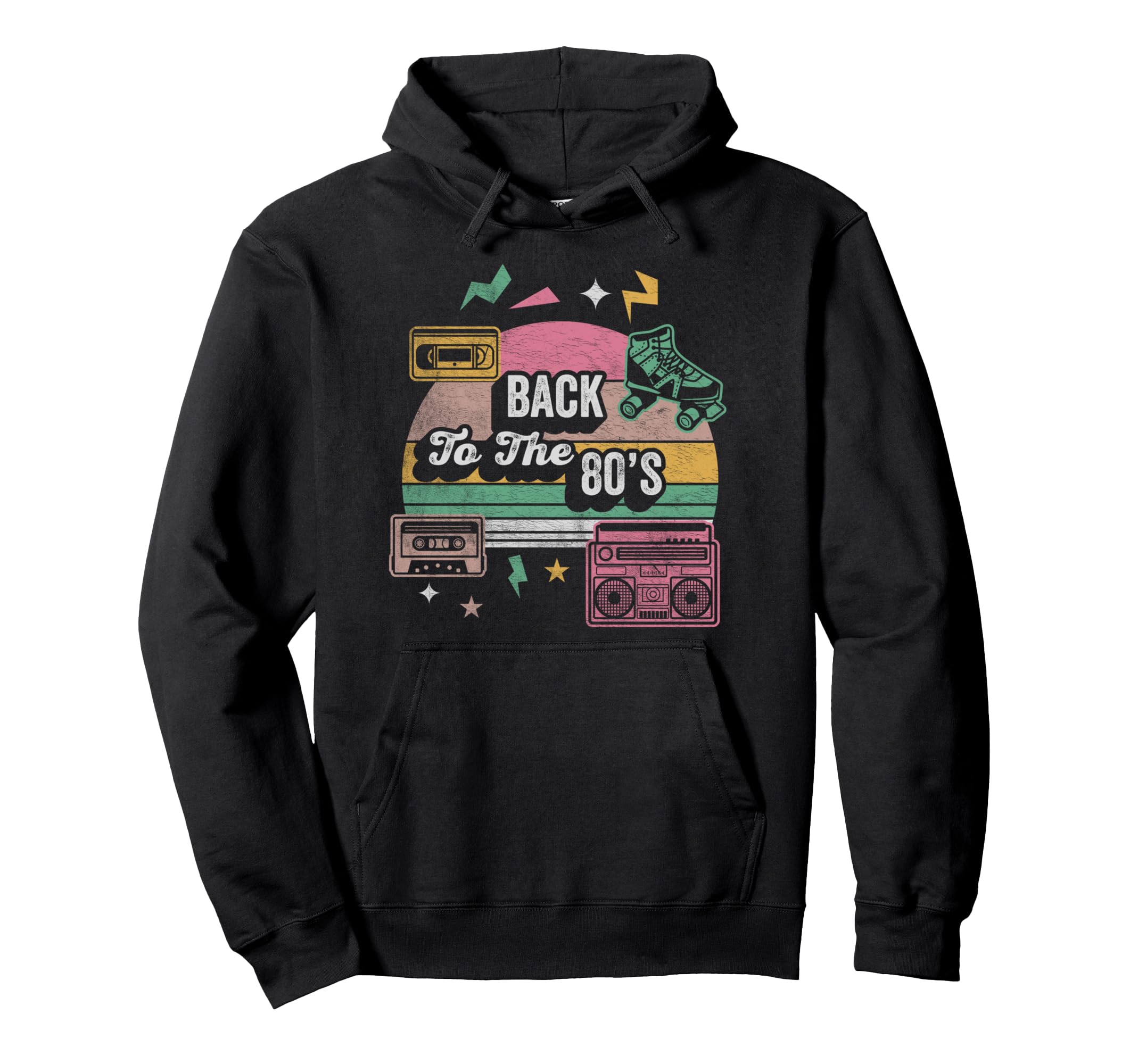Back To 80S Cassette Roller Skates Hoodie - Aesthetic Graphic for Adults - T-Shirt, Sweatshirt, Hoodie