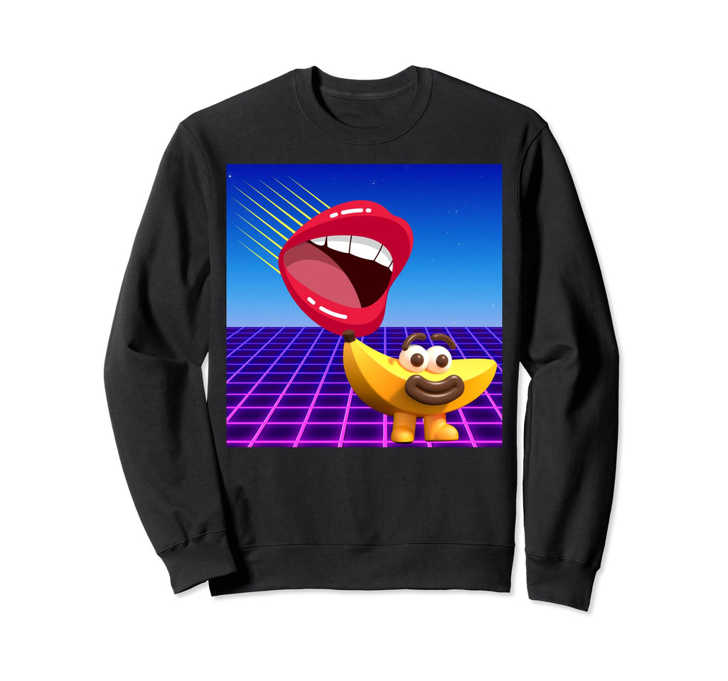 Mouth Eating Banana Weirdcore Y2K Sweatshirt - Casual Everyday Wear Unisex - T-Shirt, Sweatshirt, Hoodie