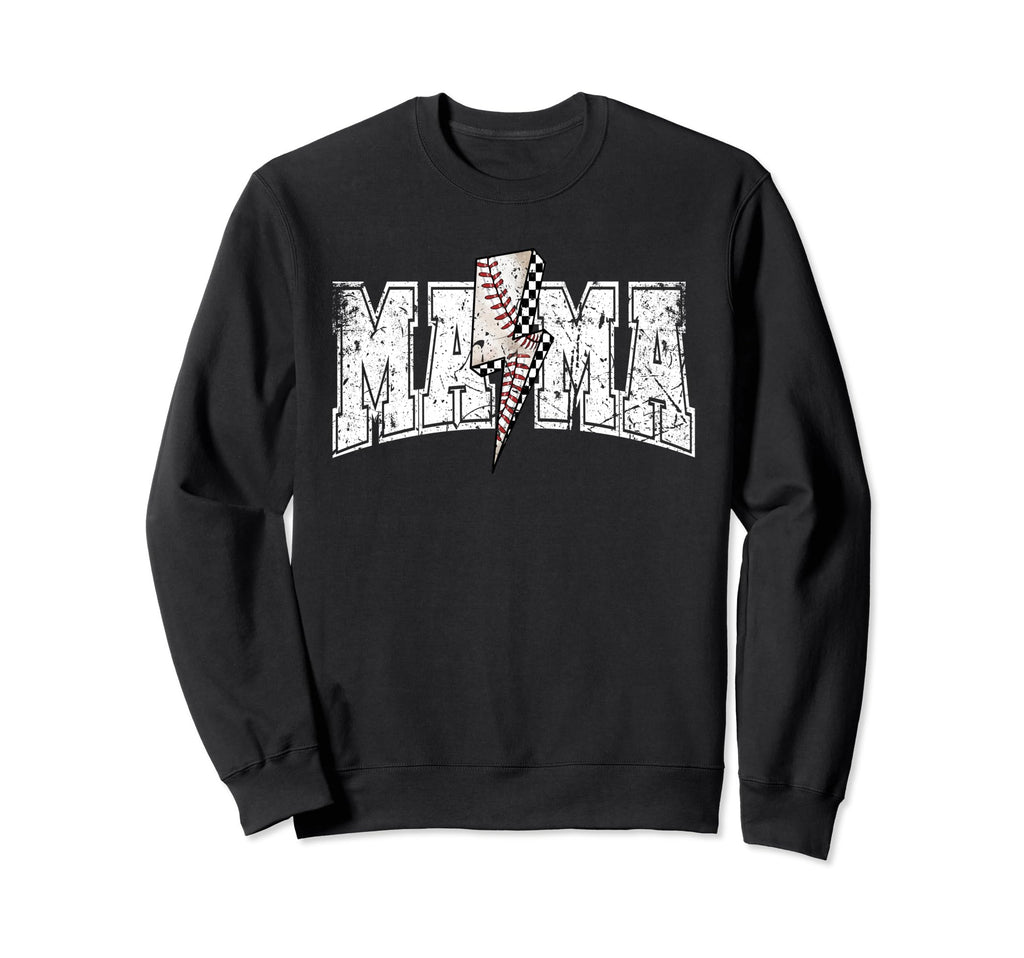 Baseball Mama Sweatshirt - Unique Graphic Unisex - T-Shirt, Sweatshirt, Hoodie