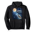 Shark Art Celestial Moon Galaxy Ocean Hoodie - Novelty Apparel Unisex - T-Shirt, Sweatshirt, Hoodie