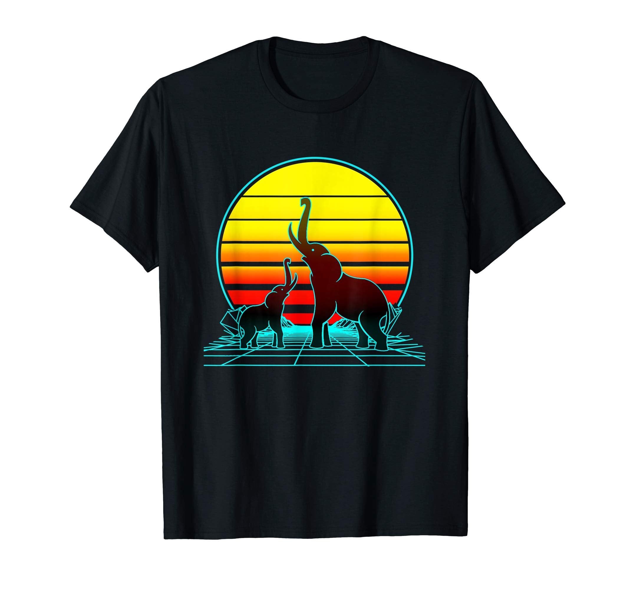 Sunset Elephant T-Shirt - Minimalist Print for Adults - T-Shirt, Sweatshirt, Hoodie