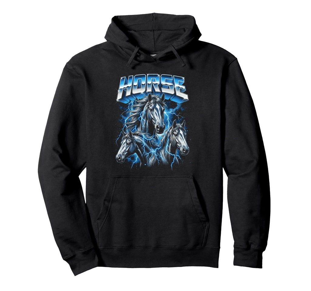 Horse 80S Funny Horse Lover 90S Hoodie - Streetwear Style for Adults - T-Shirt, Sweatshirt, Hoodie