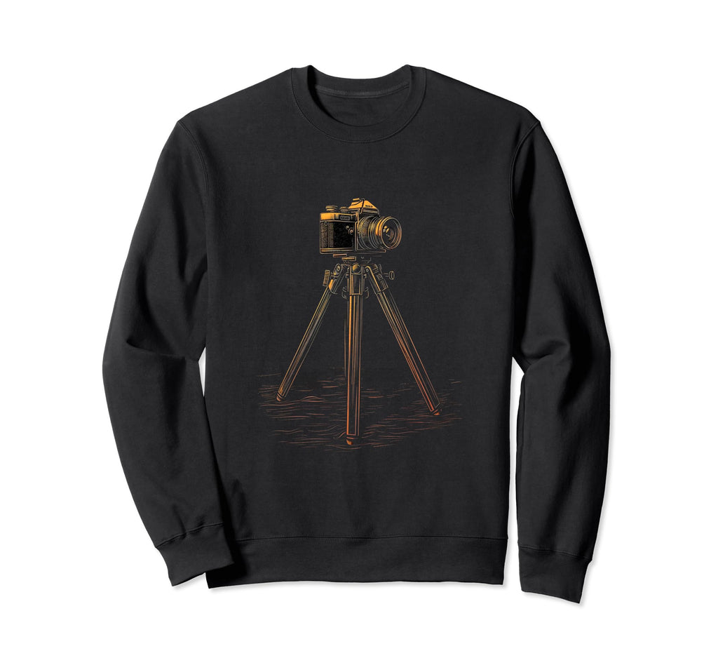 Photography Camera Tripod Sweatshirt - Aesthetic Graphic for Adults - T-Shirt, Sweatshirt, Hoodie