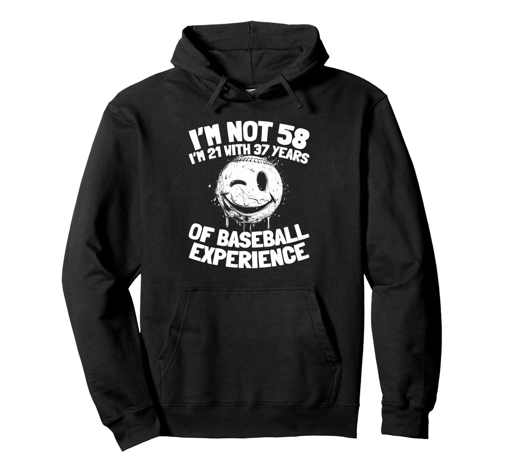 58 Years Old Baseballer Team Sport Hoodie - Unique Graphic Men Women - T-Shirt, Sweatshirt, Hoodie
