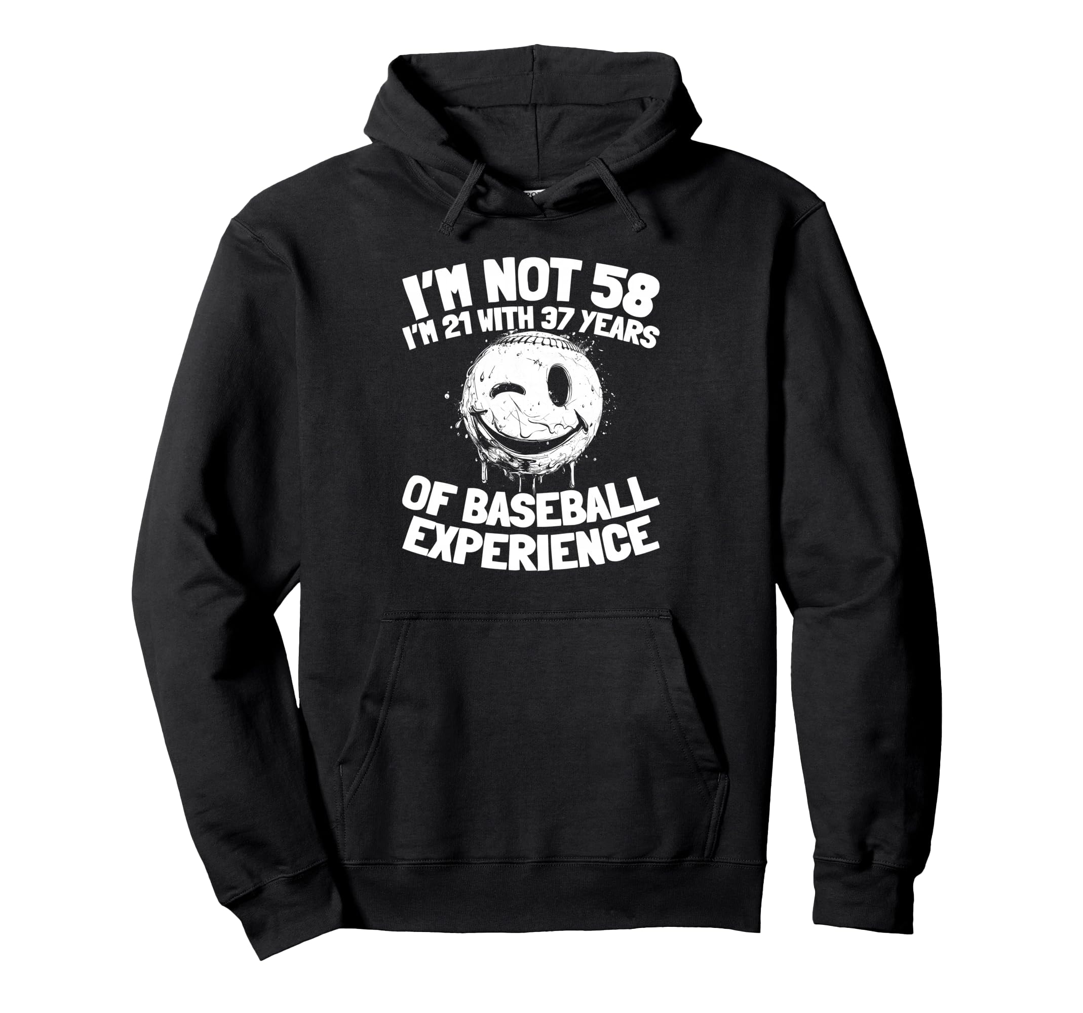 58 Years Old Baseballer Team Sport Hoodie - Unique Graphic Men Women - T-Shirt, Sweatshirt, Hoodie