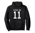 Number 11 Little Sis Biggest Fan Football Hoodie - Unique Graphic Unisex - T-Shirt, Sweatshirt, Hoodie
