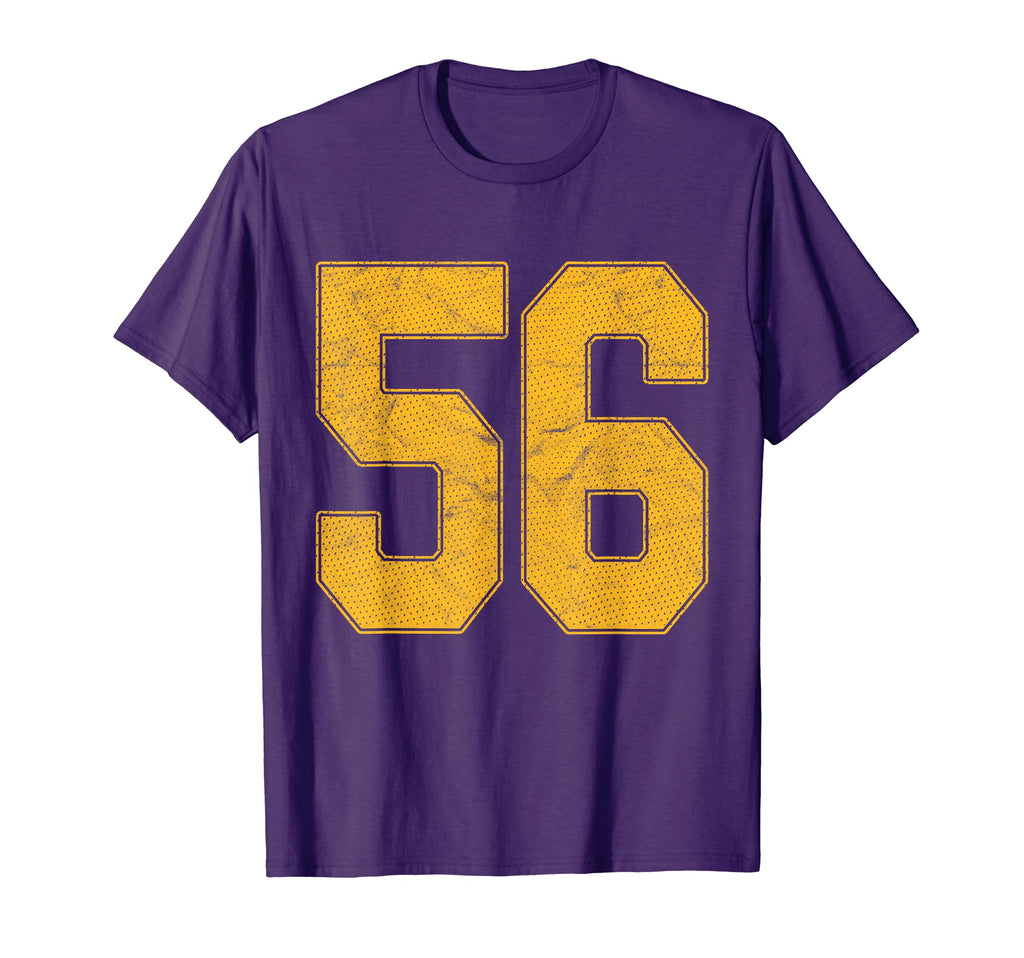 Number 56 Numbered Uniform Sports Team T-Shirt - Novelty Apparel Men Women - T-Shirt, Sweatshirt, Hoodie