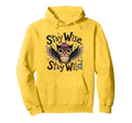 Stay Wise Stay Wild Owl Boho Hoodie - Casual Everyday Wear for Adults - T-Shirt, Sweatshirt, Hoodie