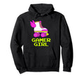 Gamer 8 Bit Roller Skates Video Game Gift Hoodie - Trendy Graphic Men Women - T-Shirt, Sweatshirt, Hoodie