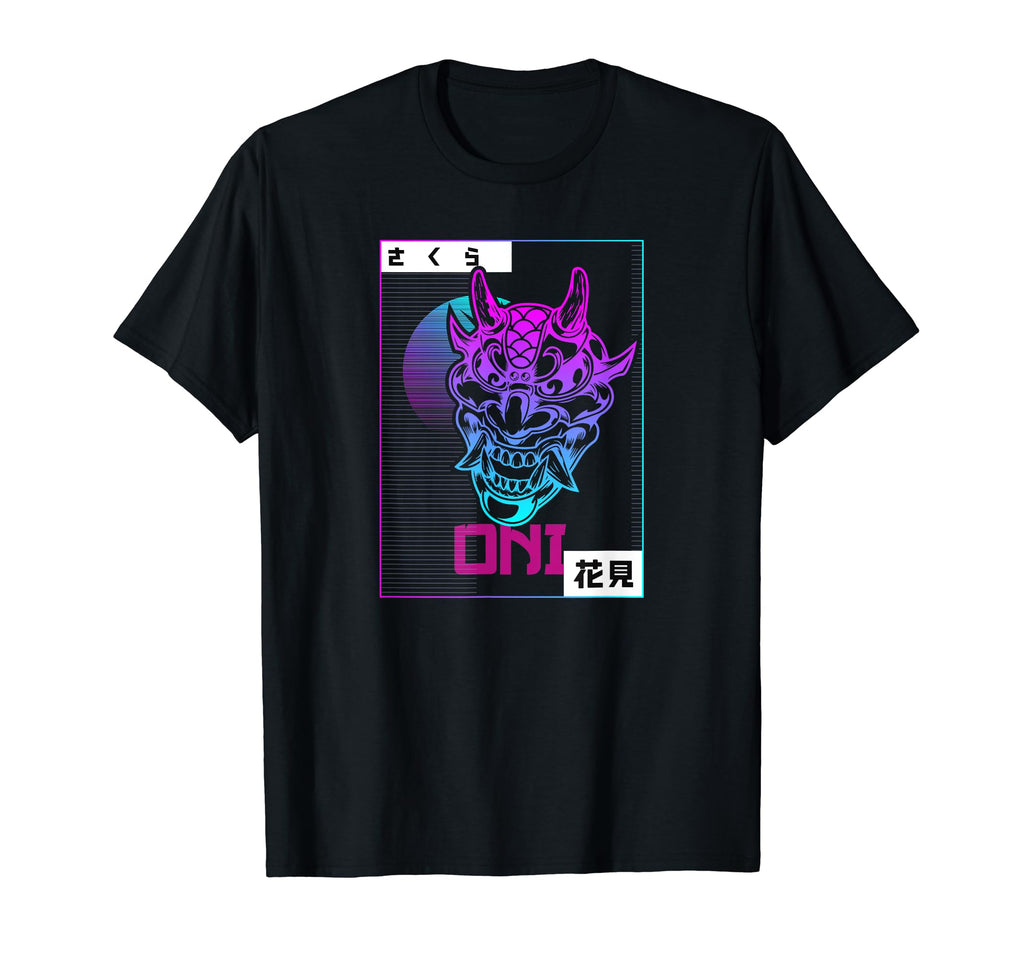 Japanese Demon Face Mask Devil Oni T-Shirt - Graphic Print for Adults - T-Shirt, Sweatshirt, Hoodie