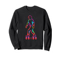 Roller Skater Sketch Retrowave Sweatshirt - Streetwear Style for Adults - T-Shirt, Sweatshirt, Hoodie