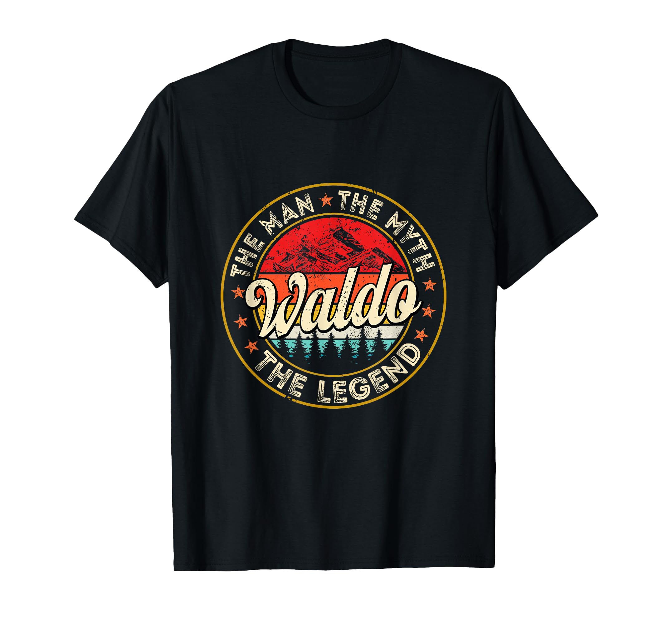 Waldo Myth Legend Personalized Name T-Shirt - Graphic Print Unisex - T-Shirt, Sweatshirt, Hoodie