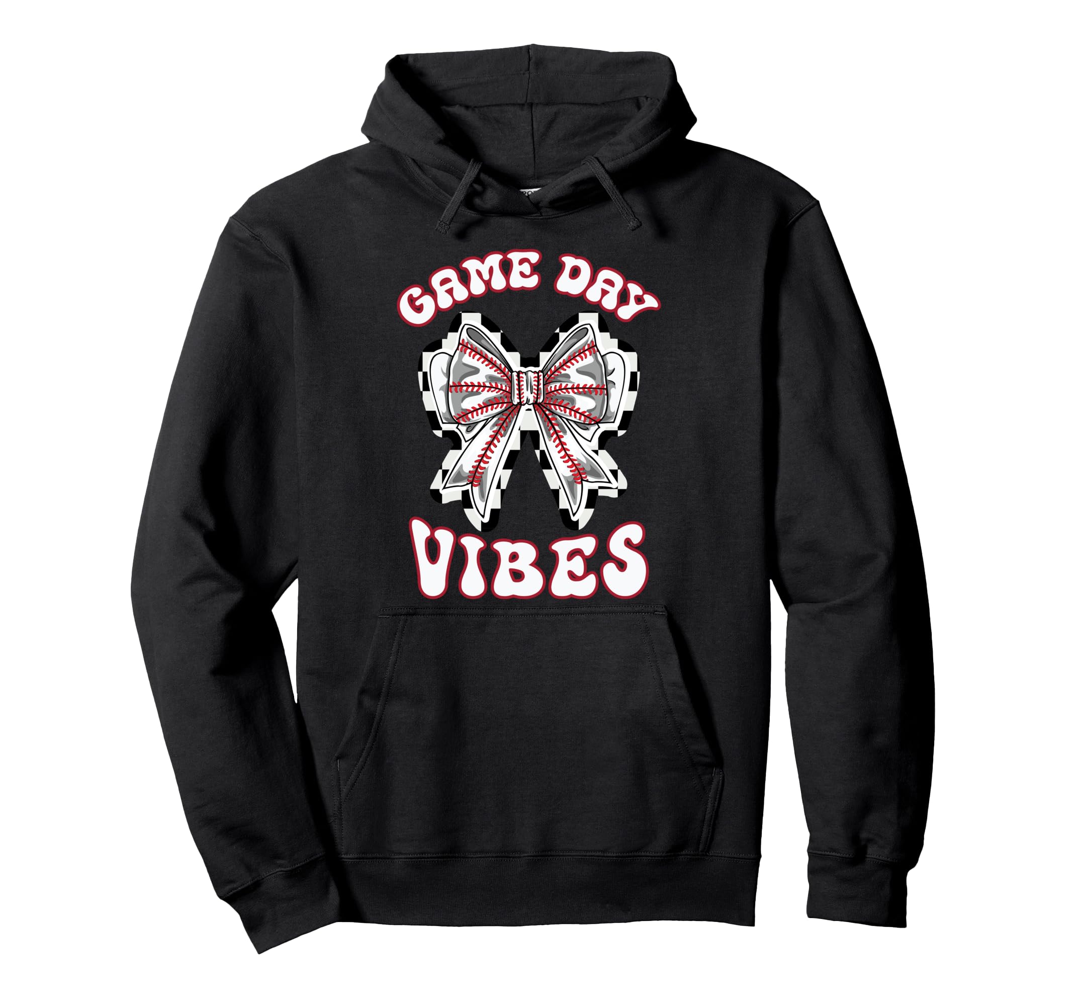Baseball Mom Coquette Bow Game Day Vibes Hoodie - Custom Art Print Unisex - T-Shirt, Sweatshirt, Hoodie