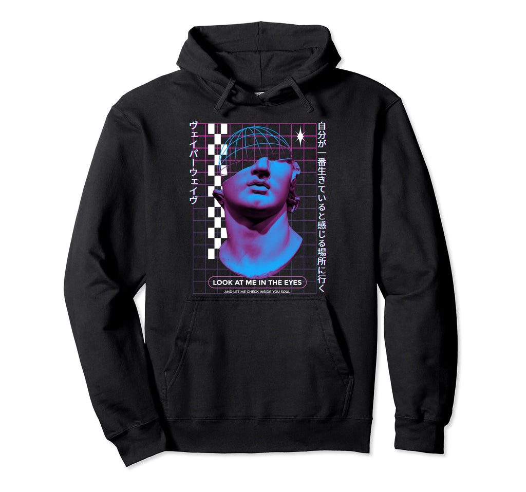 Vaporwave Statue Aesthetic Art Glitch Hoodie - Casual Everyday Wear Unisex - T-Shirt, Sweatshirt, Hoodie
