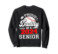 Proud Daddy 2024 Senior Graduate Sweatshirt - Minimalist Print for Adults - T-Shirt, Sweatshirt, Hoodie