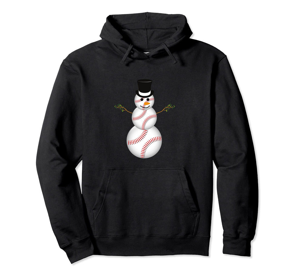 Baseball Snowman Baseball Hoodie - Casual Everyday Wear Unisex - T-Shirt, Sweatshirt, Hoodie