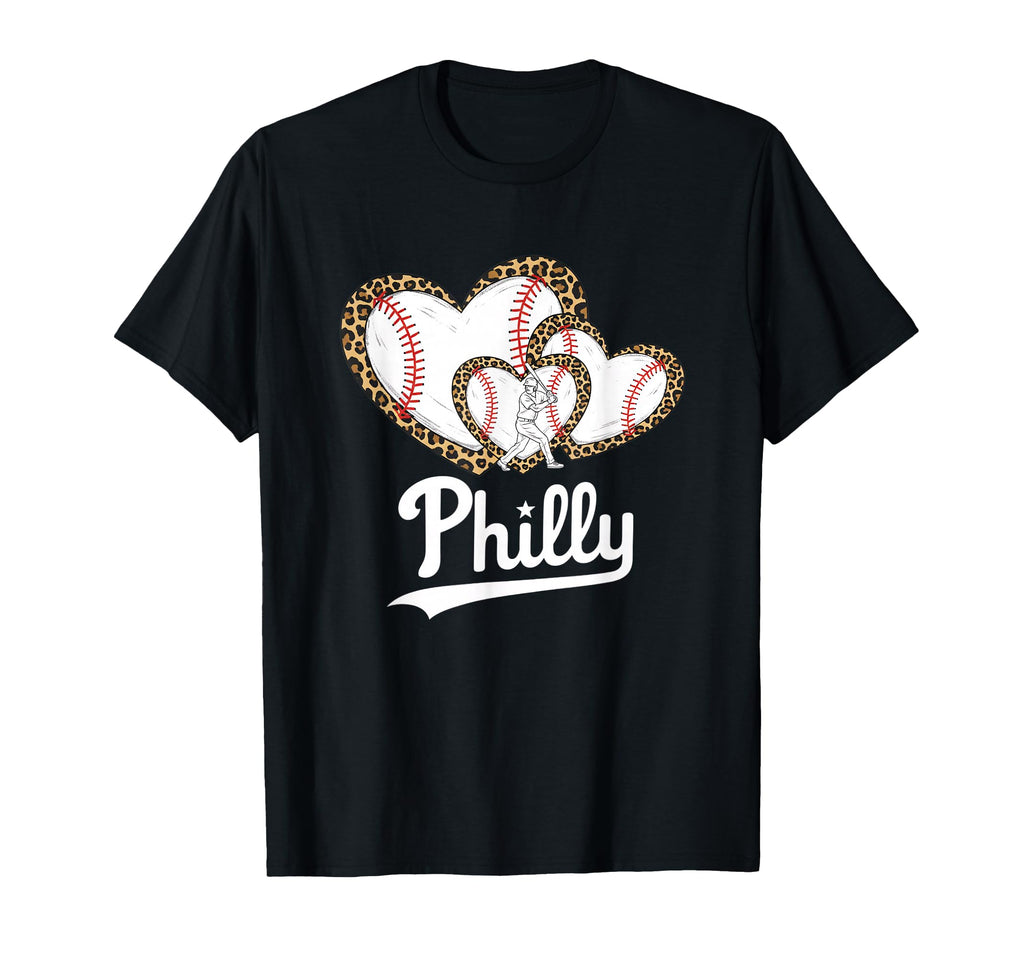 Leopard Baseball Heart Baseball T-Shirt - Casual Everyday Wear for Adults - T-Shirt, Sweatshirt, Hoodie
