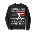 Softball Dad Like Baseball Dad Bigger Sweatshirt - Trendy Graphic Unisex - T-Shirt, Sweatshirt, Hoodie