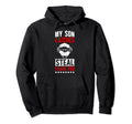 My Son Catches Baseball Catcher Dad Hoodie - Minimalist Print for Adults - T-Shirt, Sweatshirt, Hoodie