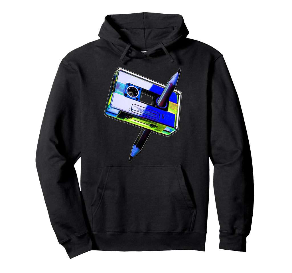 80S Cassette Tape Pencil 1980S Music Hoodie - Aesthetic Graphic for Adults - T-Shirt, Sweatshirt, Hoodie