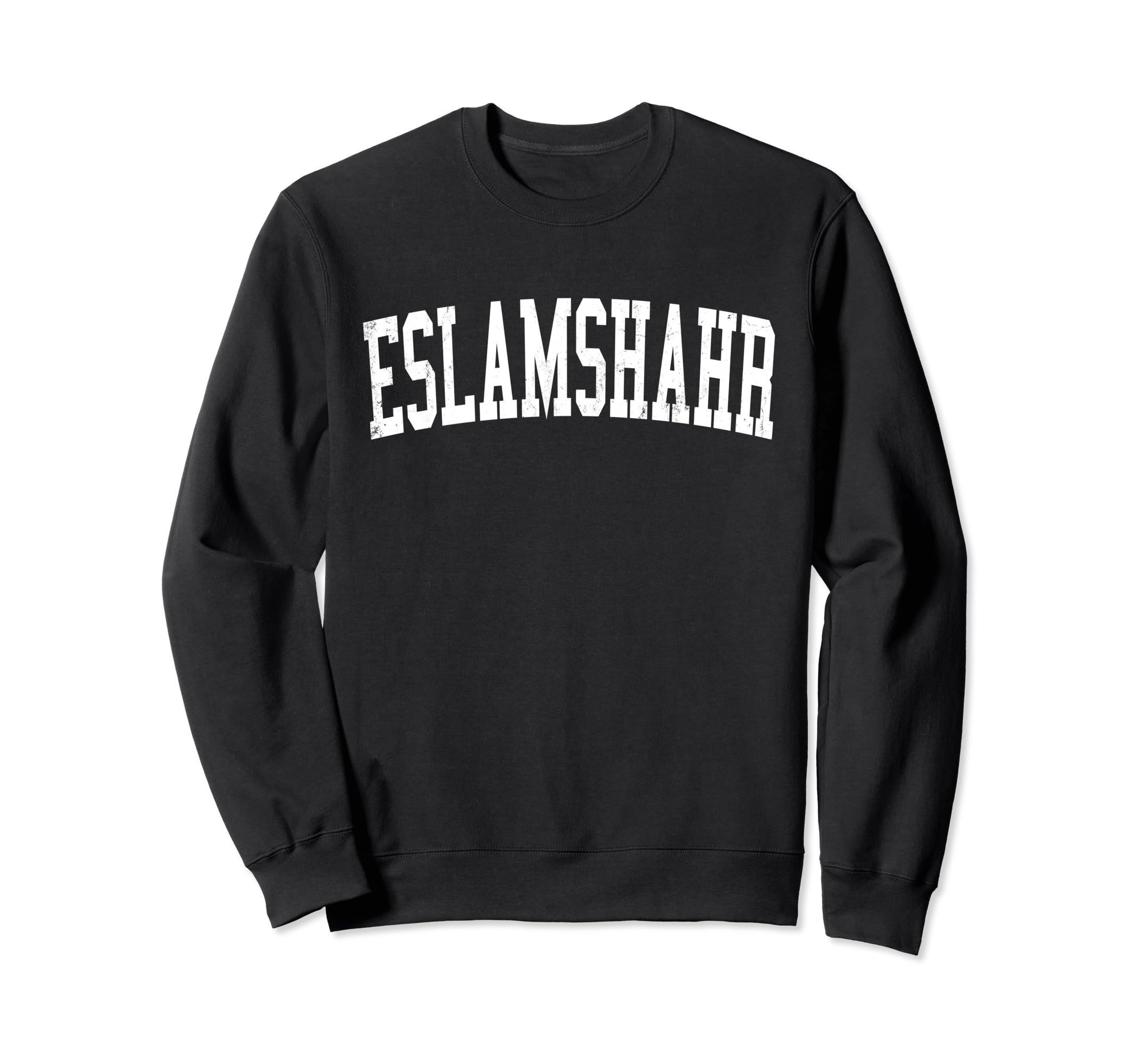 Eslamshahr Iran Distressed White Sweatshirt - Unique Graphic for Adults - T-Shirt, Sweatshirt, Hoodie