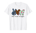 Peace Love Cougars Leopard T-Shirt - Graphic Print Unisex - T-Shirt, Sweatshirt, Hoodie