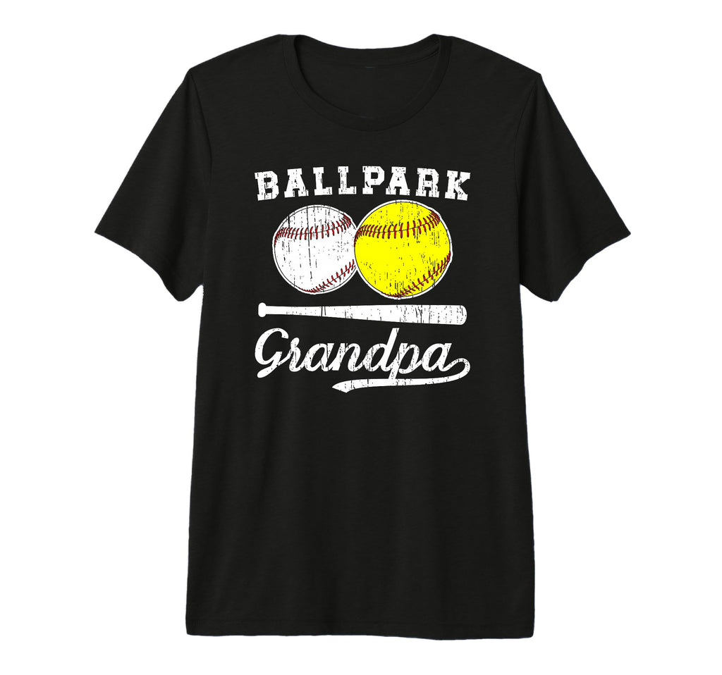 Mens Ballpark Grandpa Softball Baseball T-Shirt - Unique Graphic Unisex - T-Shirt, Sweatshirt, Hoodie