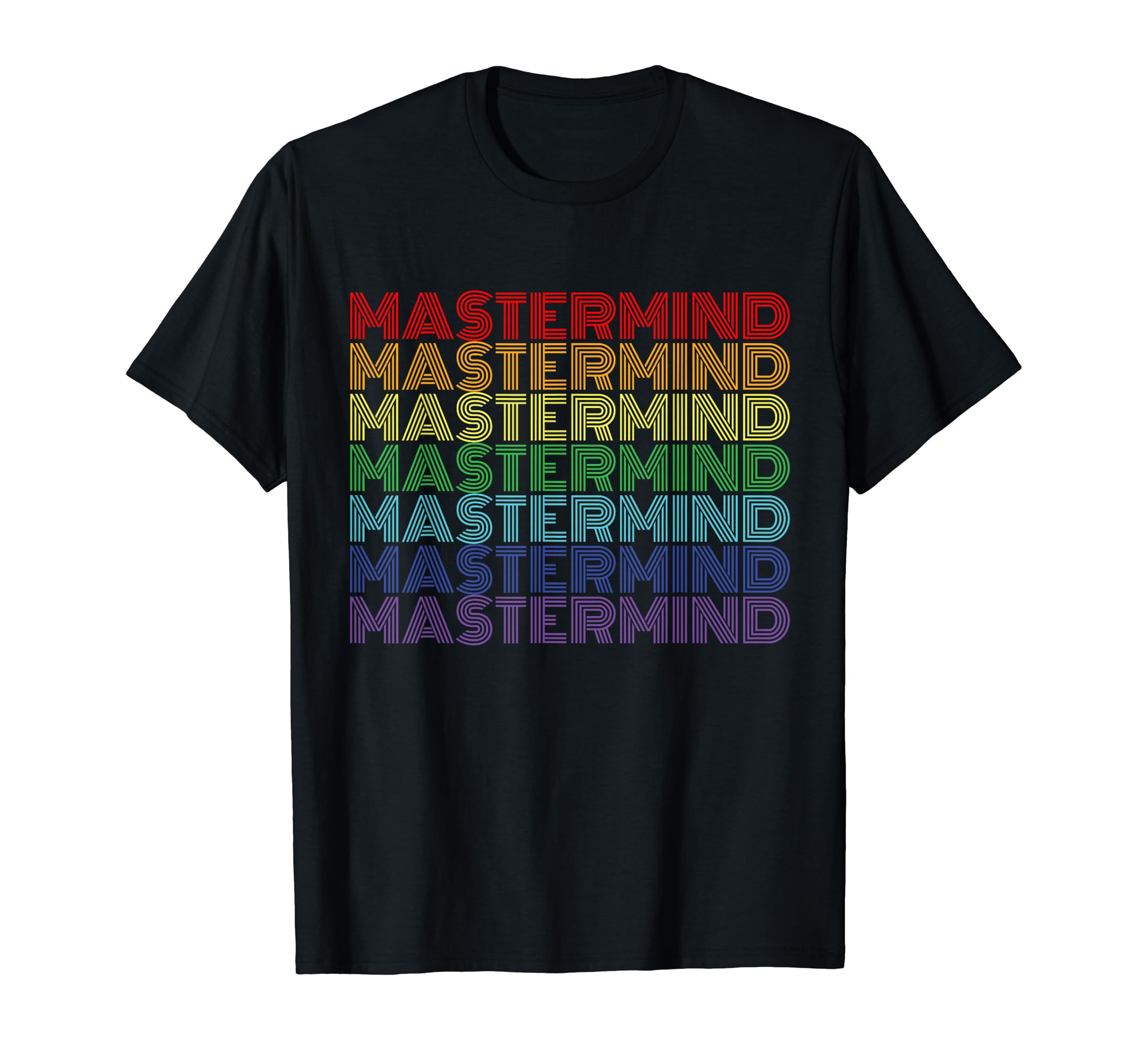 Mastermind Rainbow Gift Music Fan T-Shirt - Minimalist Print Men Women - T-Shirt, Sweatshirt, Hoodie