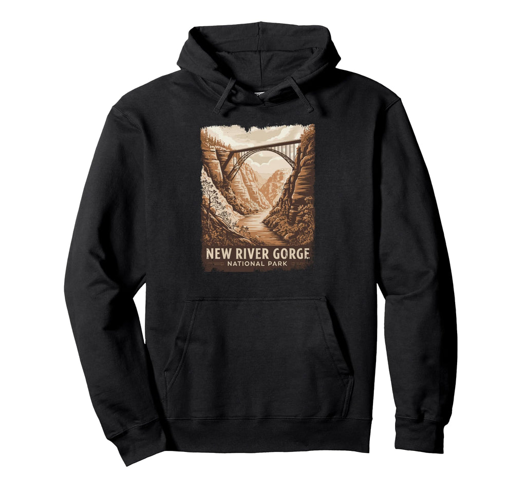 New River Gorge National Park Bridge Hoodie - Fun Novelty Design Men Women - T-Shirt, Sweatshirt, Hoodie