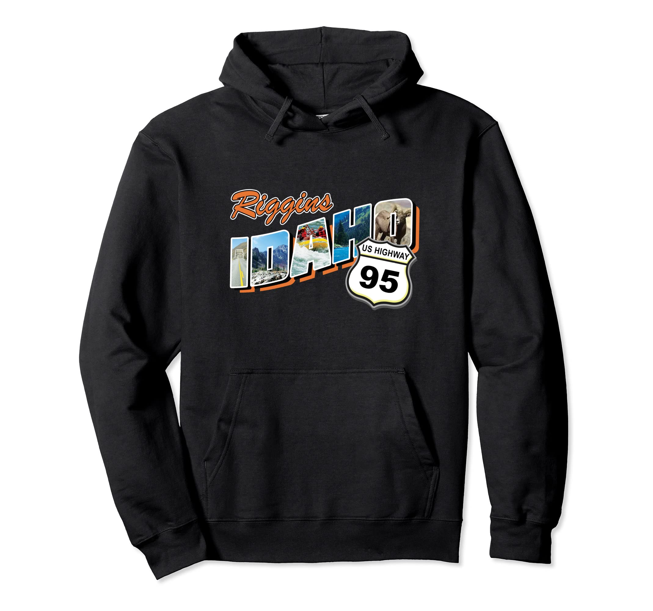 Riggins Idaho Travel Souvenir Postcard Hoodie - Streetwear Style Unisex - T-Shirt, Sweatshirt, Hoodie