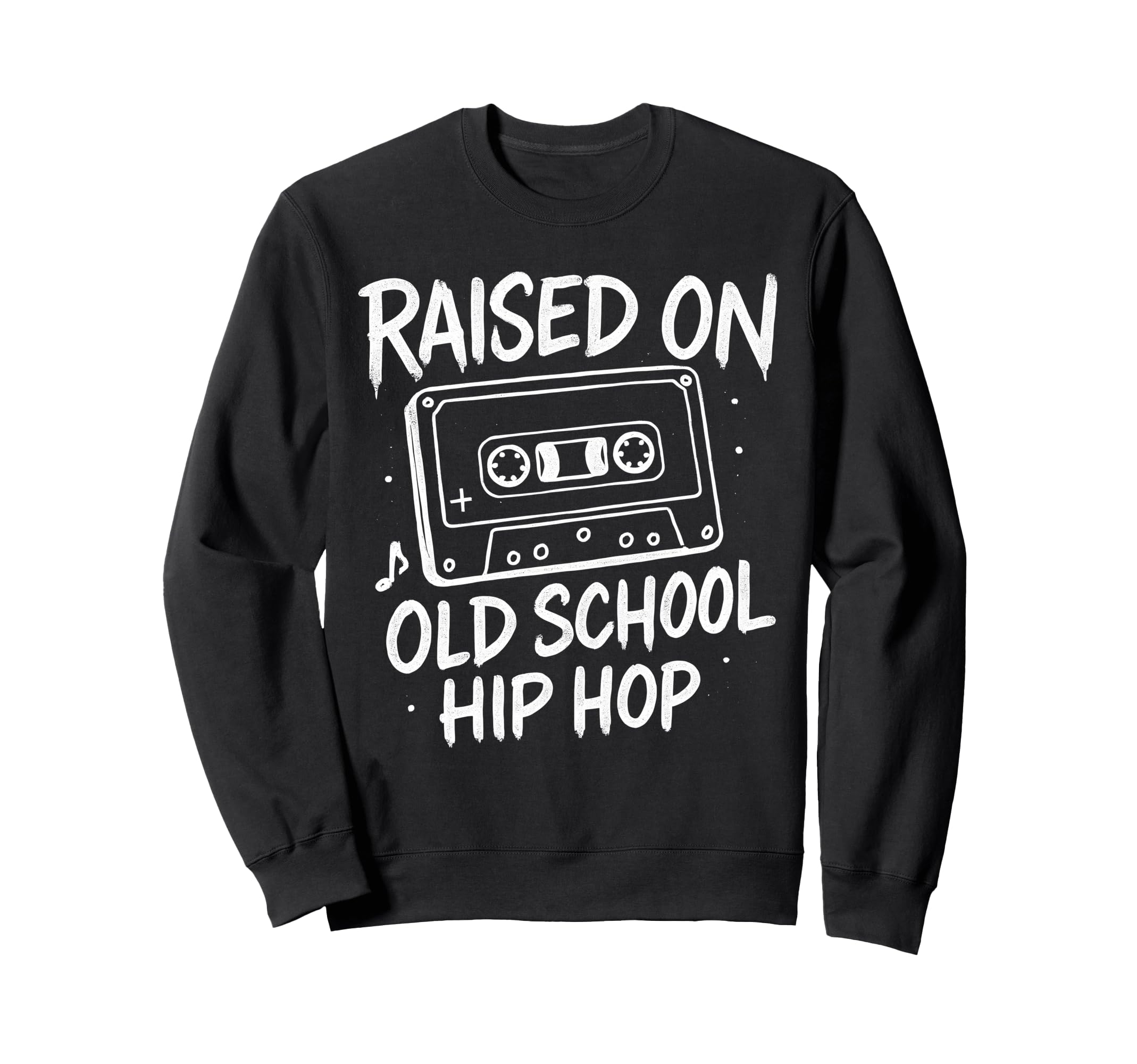 Raised Old School Hip Hop Sweatshirt - Aesthetic Graphic for Adults - T-Shirt, Sweatshirt, Hoodie