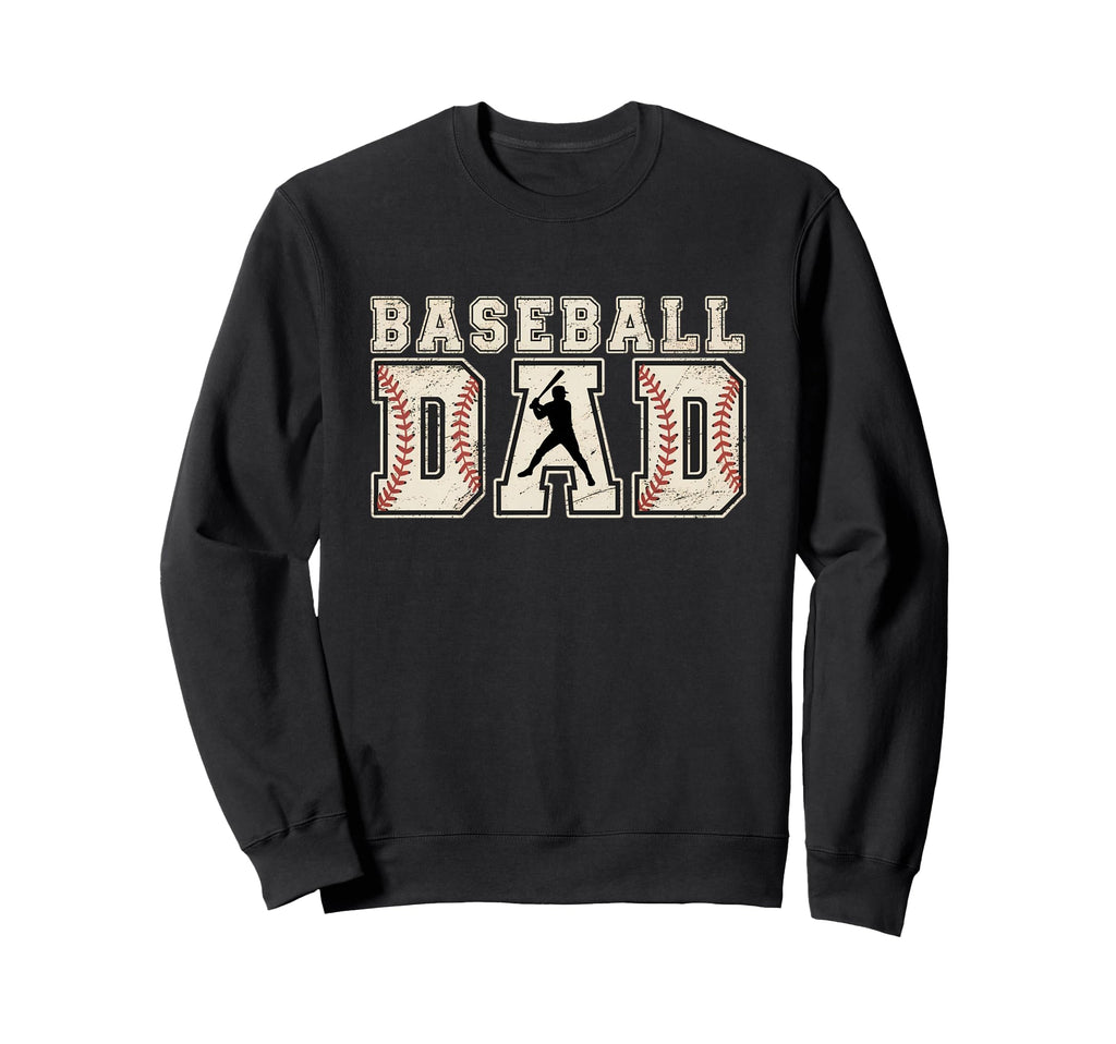 Baseball Dad Lettering Baseball Sweatshirt - Fun Novelty Design for Adults - T-Shirt, Sweatshirt, Hoodie