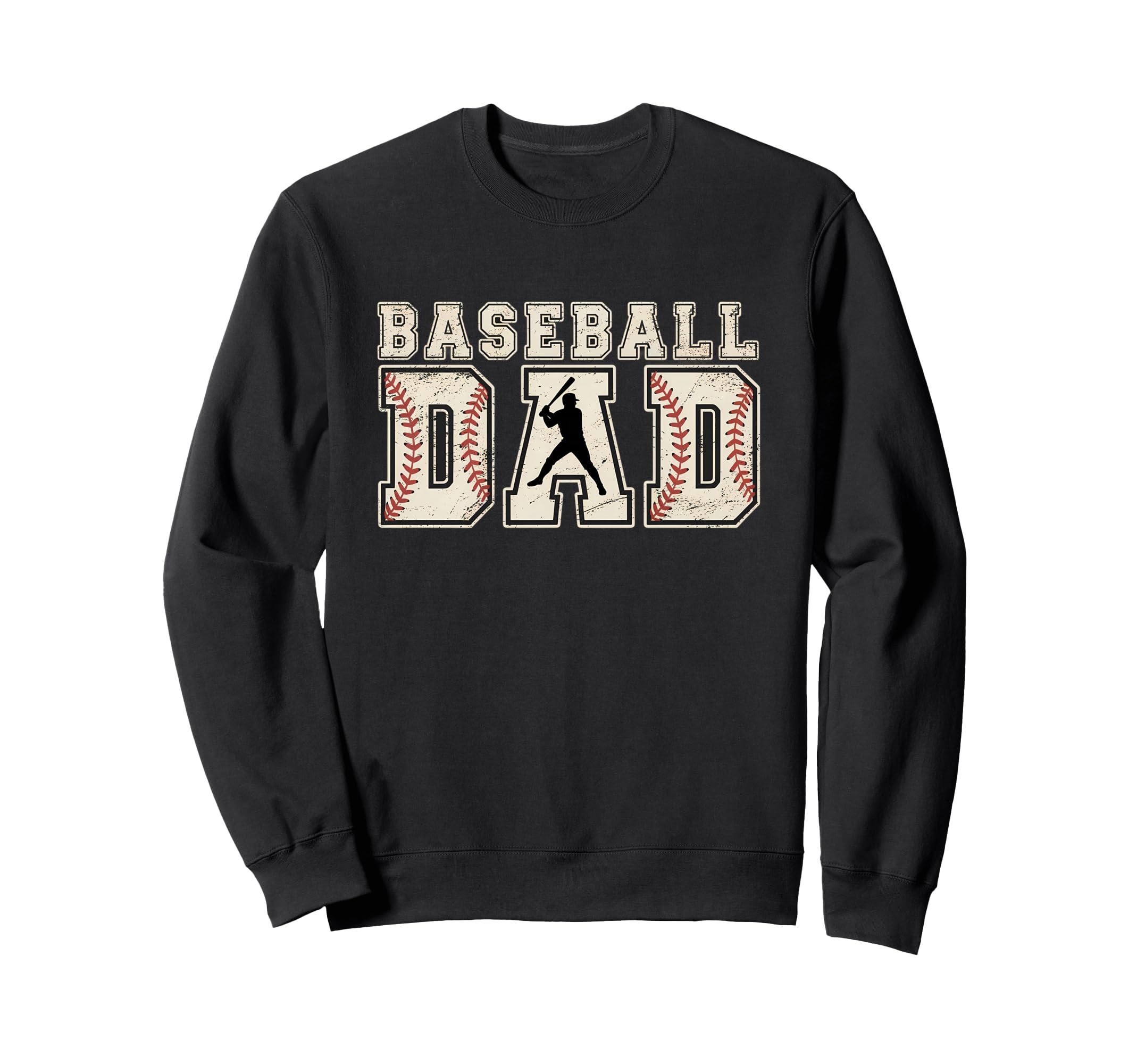 Baseball Dad Lettering Baseball Sweatshirt - Fun Novelty Design for Adults - T-Shirt, Sweatshirt, Hoodie