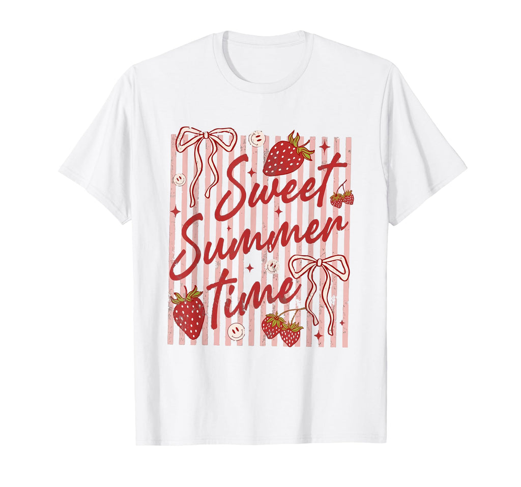 Striped Sweet Summer Time Vacation T-Shirt - Fun Novelty Design for Adults - T-Shirt, Sweatshirt, Hoodie