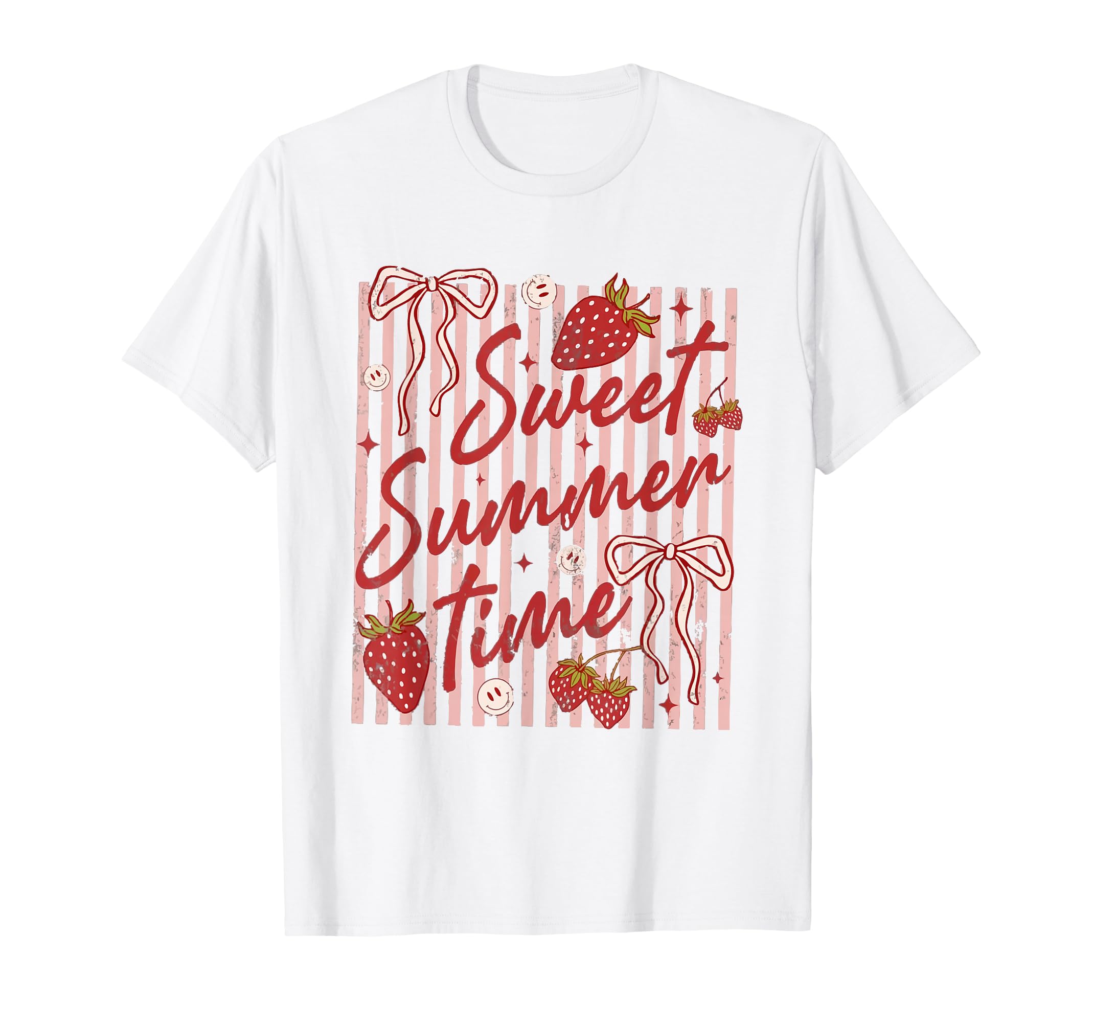 Striped Sweet Summer Time Vacation T-Shirt - Fun Novelty Design for Adults - T-Shirt, Sweatshirt, Hoodie