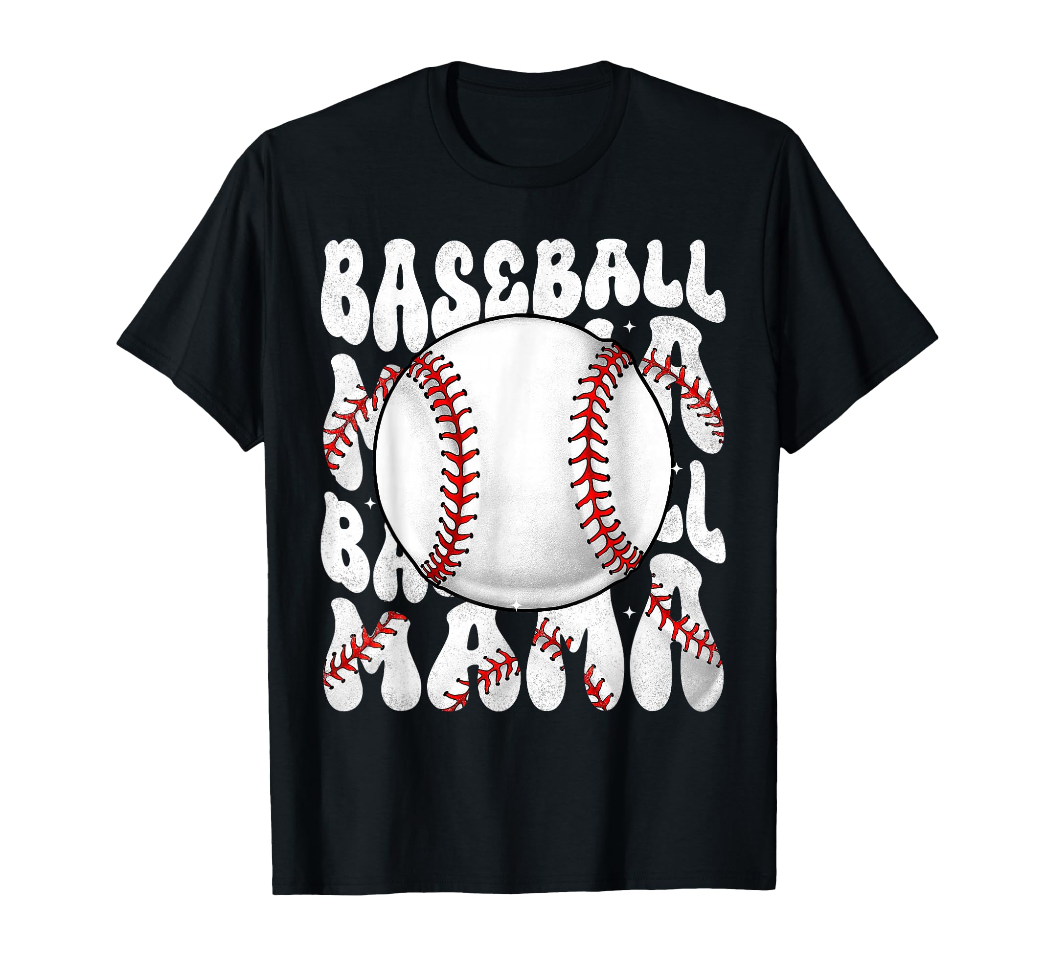 Groovy Baseball Mama Sports Mom Game T-Shirt - Unique Graphic for Adults - T-Shirt, Sweatshirt, Hoodie