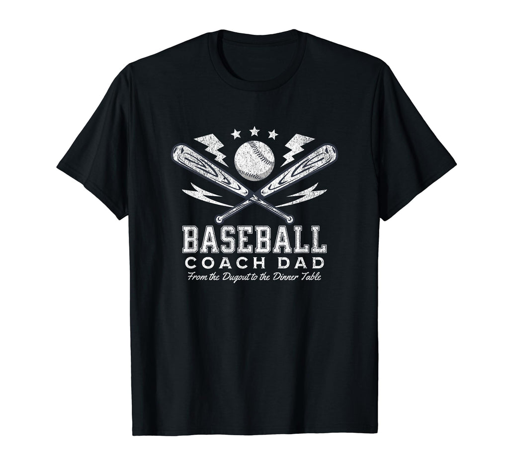 Baseball Coach Dad From Dugout To Dinner T-Shirt - Trendy Graphic Unisex - T-Shirt, Sweatshirt, Hoodie