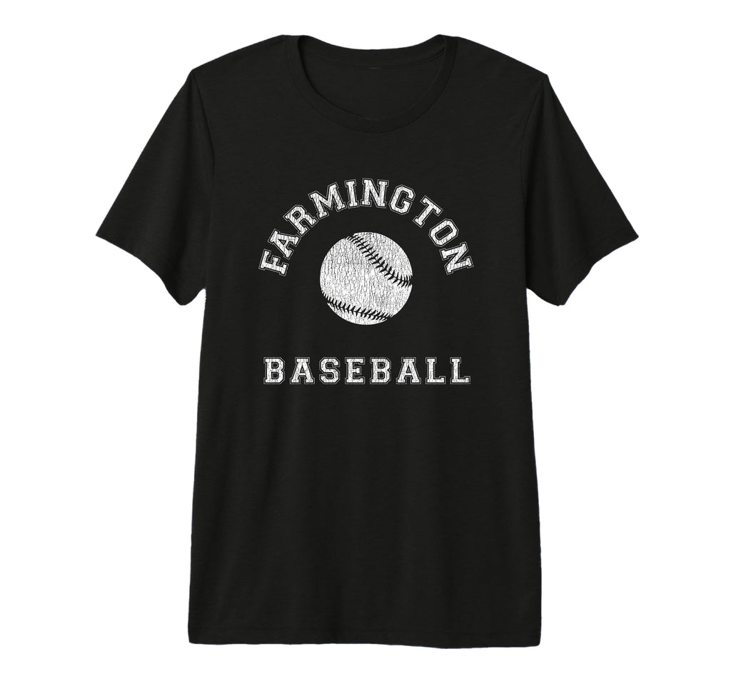Farmington Baseball Distressed Tri Blend T-Shirt - Streetwear Style Unisex - T-Shirt, Sweatshirt, Hoodie