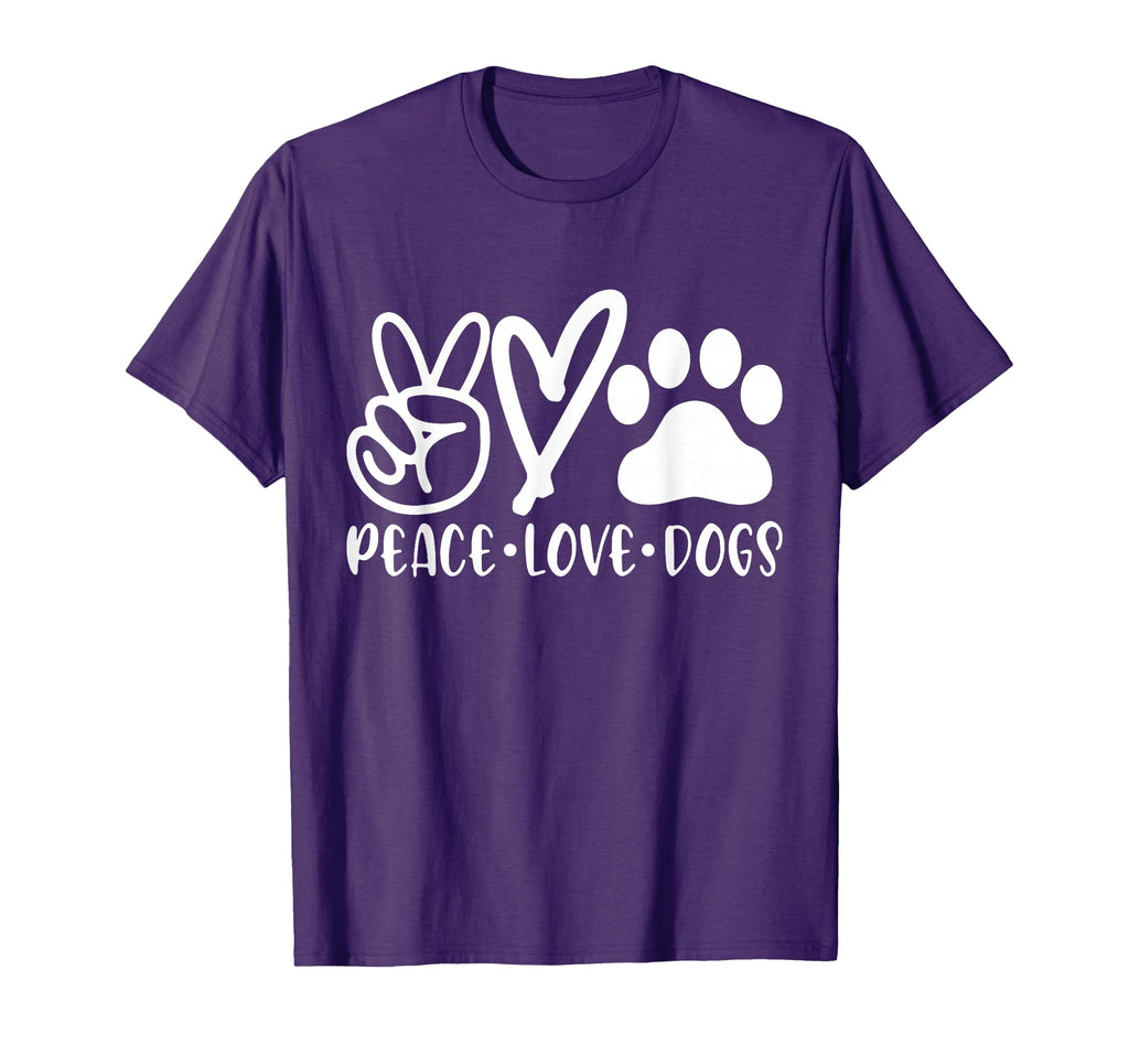 Peace Love Dog Funny Dog Lover Gifts T-Shirt - Fun Novelty Design Men Women - T-Shirt, Sweatshirt, Hoodie