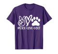 Peace Love Dog Funny Dog Lover Gifts T-Shirt - Fun Novelty Design Men Women - T-Shirt, Sweatshirt, Hoodie