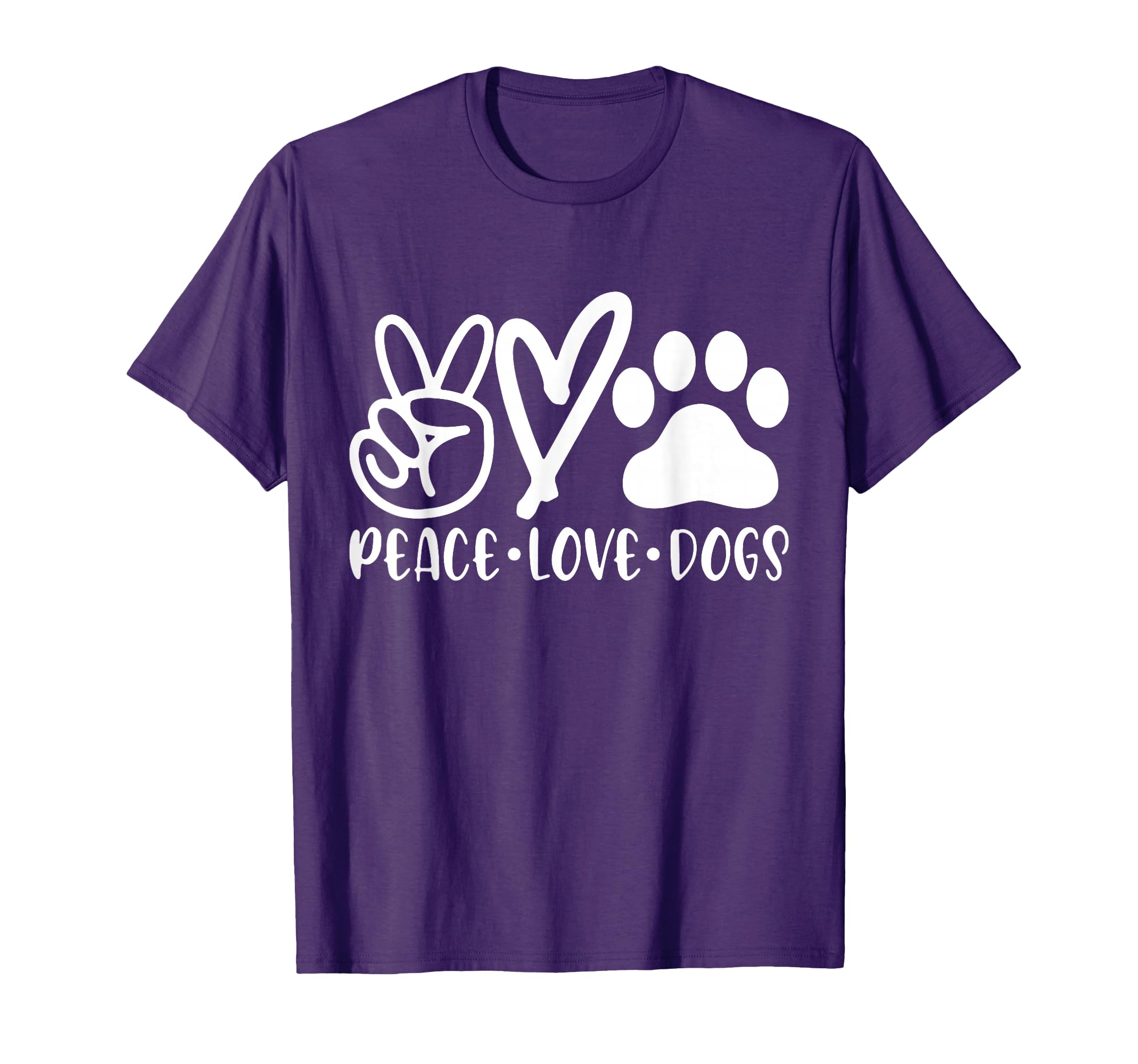 Peace Love Dog Funny Dog Lover Gifts T-Shirt - Fun Novelty Design Men Women - T-Shirt, Sweatshirt, Hoodie