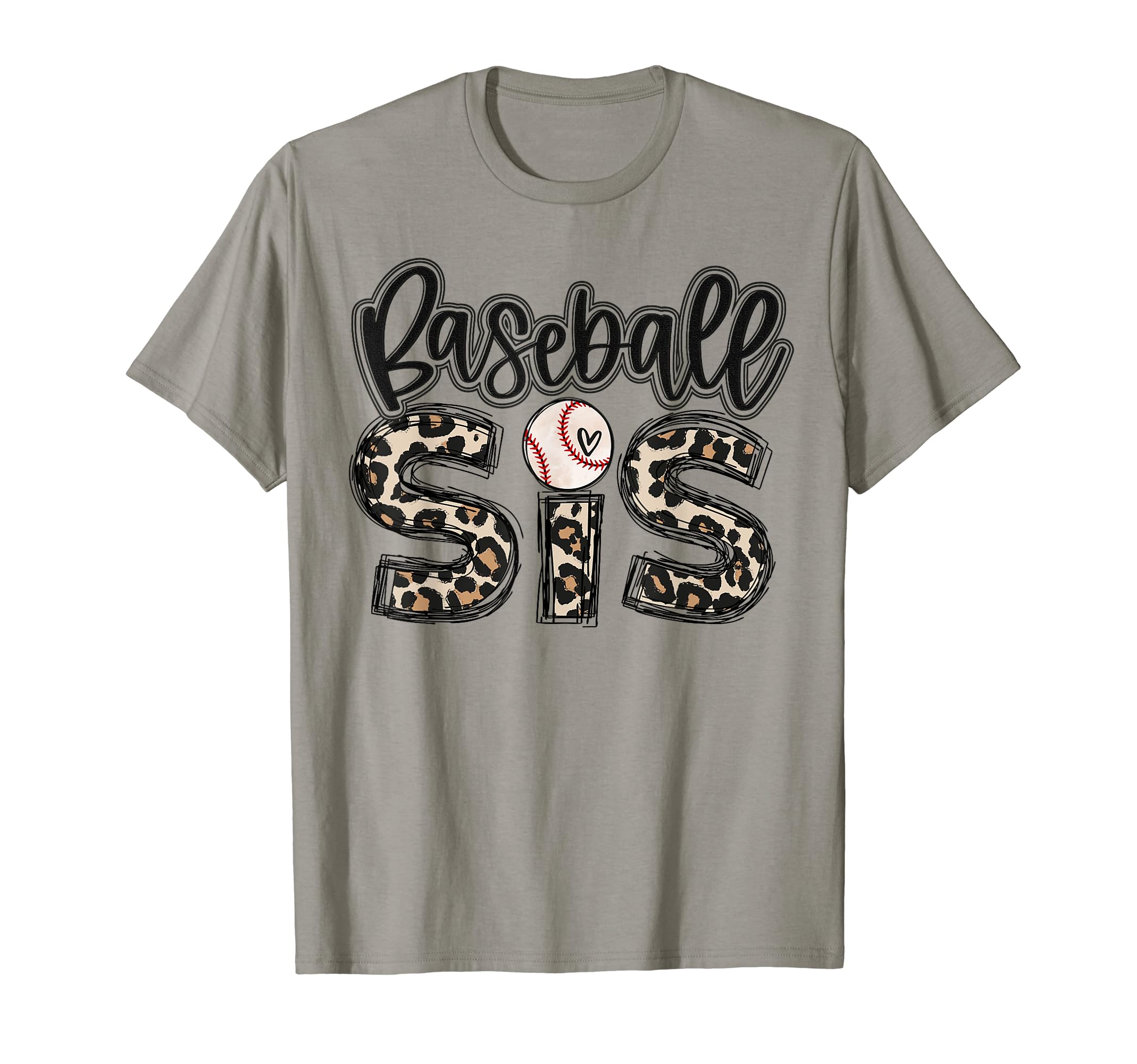 Baseball Sister Leopart Baseball Sis T-Shirt - Graphic Print for Adults - T-Shirt, Sweatshirt, Hoodie