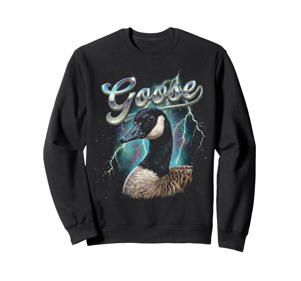 Goose 90S Funny Goose 80S Silly Sweatshirt - Graphic Print Unisex - T-Shirt, Sweatshirt, Hoodie