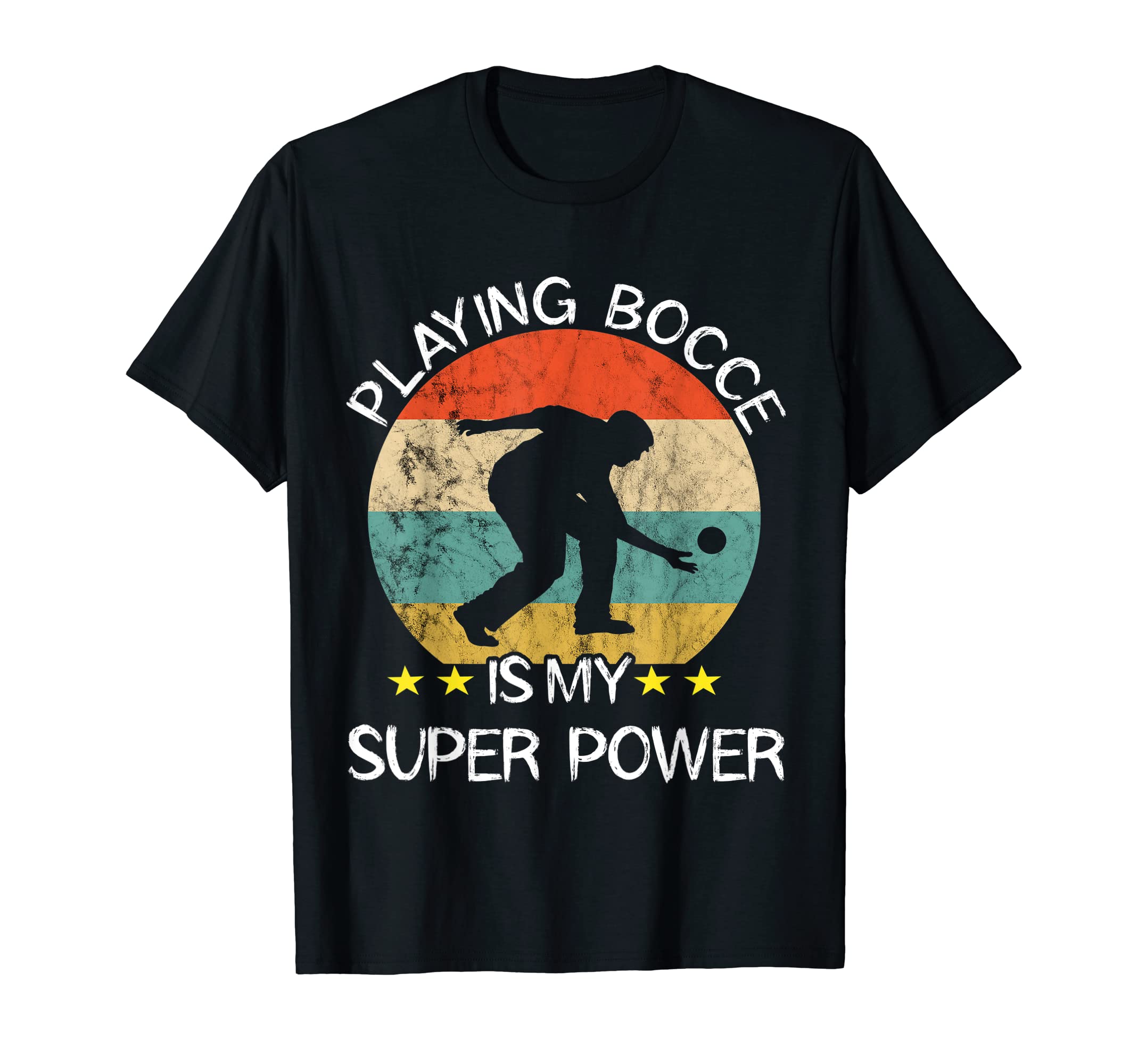 Bocce Super Power Boules Sports T-Shirt - Custom Art Print for Adults - T-Shirt, Sweatshirt, Hoodie