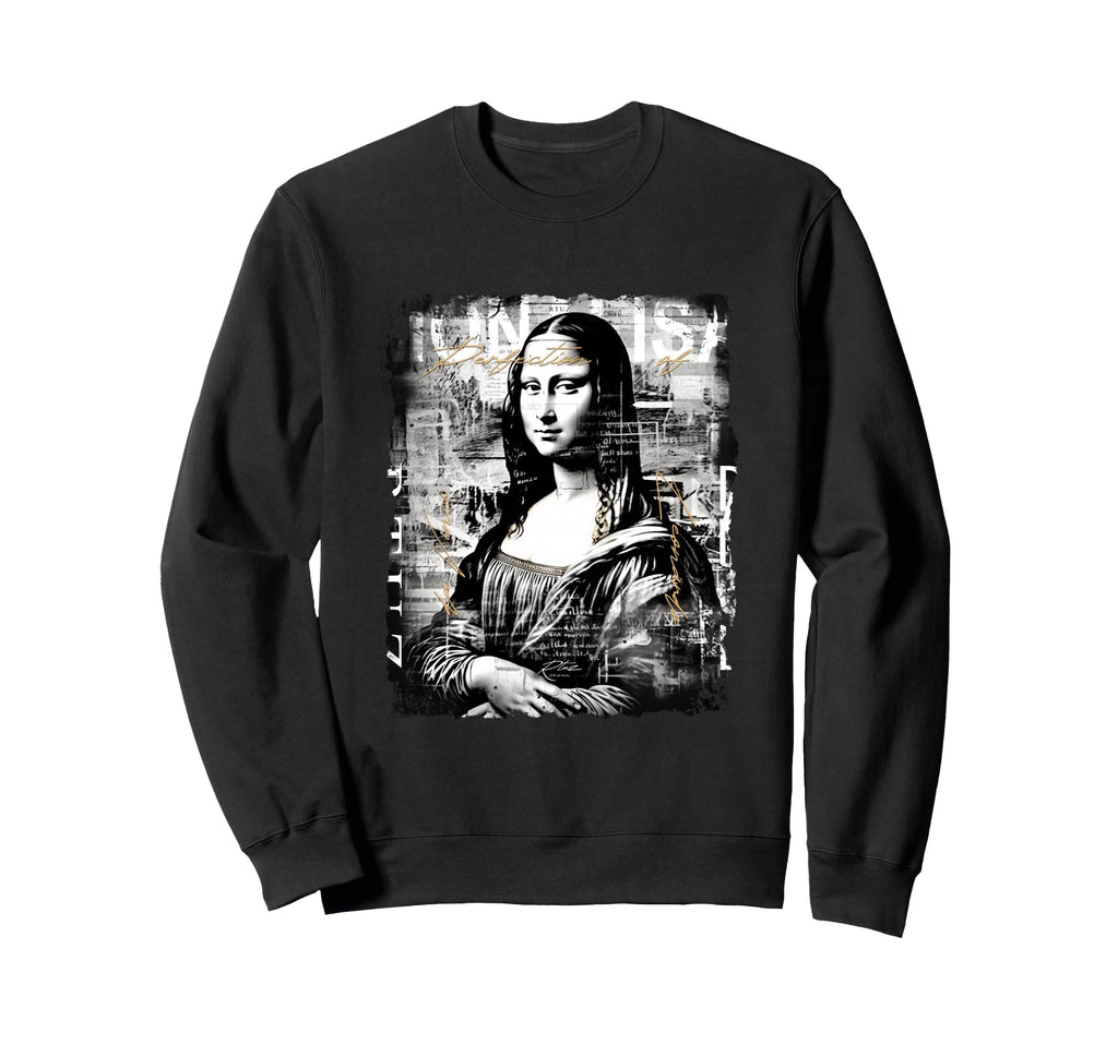 Mona Lisa Aesthetic Y2K Sweatshirt - Fun Novelty Design for Adults - T-Shirt, Sweatshirt, Hoodie