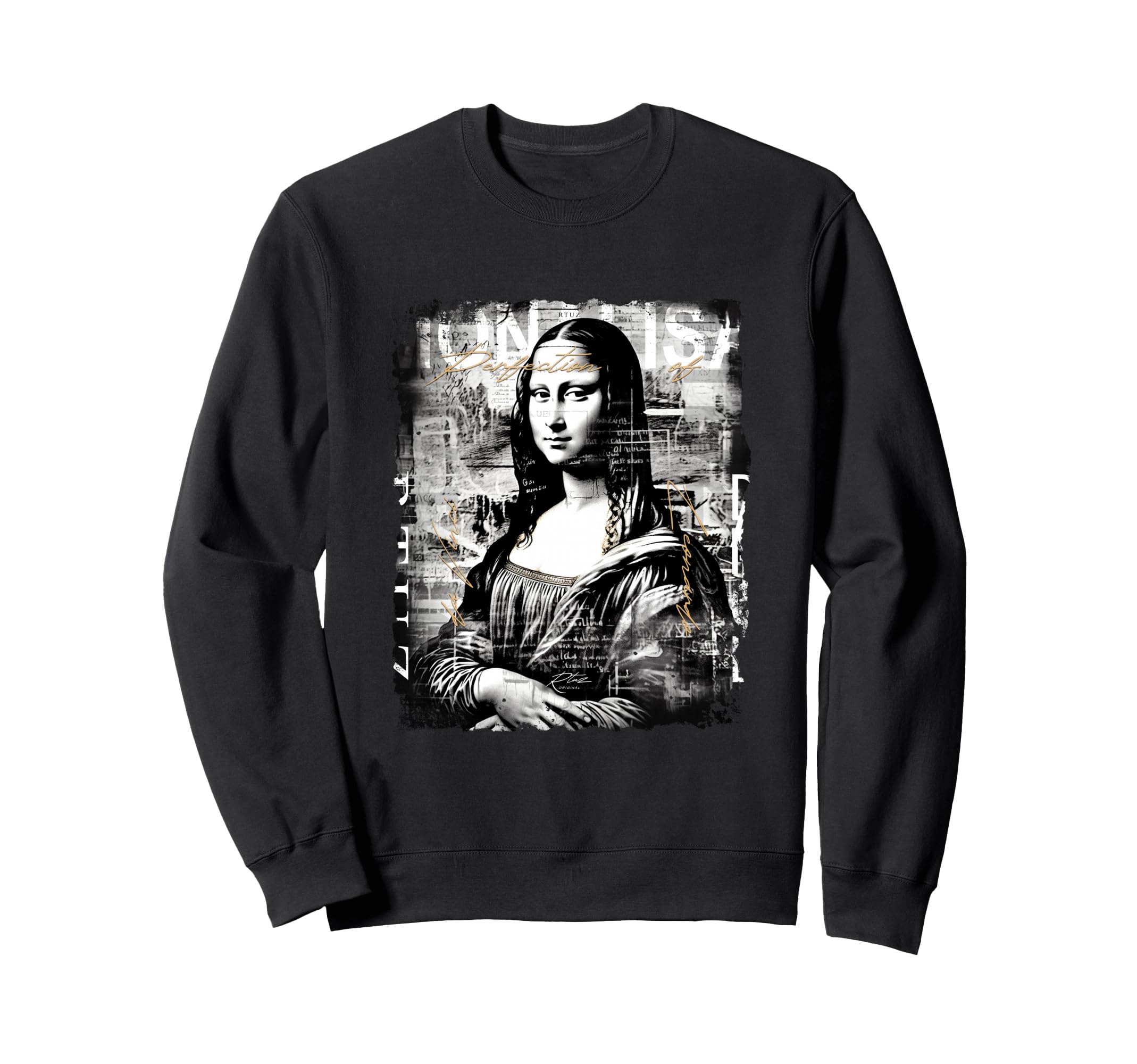 Mona Lisa Aesthetic Y2K Sweatshirt - Fun Novelty Design for Adults - T-Shirt, Sweatshirt, Hoodie